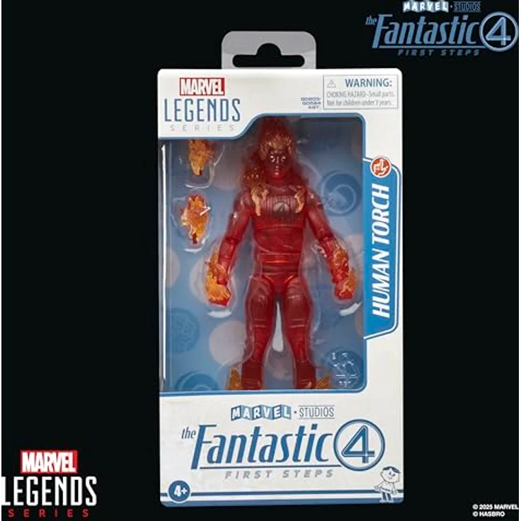 Hasbro The Fantastic Four: First Steps Marvel Legends Actionfigur Human Torch, 15 cm, vollbeweglich mit 2 austauschbaren Händen – Bild 2