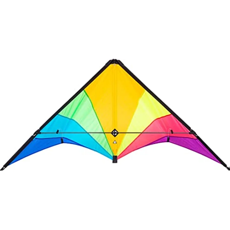 HQ HIGH QUALITY DESIGN 116005 - Delta Hawk Neon-Rainbow, Lenkdrachen Zweileiner, Flugdrachen, ab 14 Jahren, 146x72cm, 70-100kp Lenkschnüre empfohlen, 3-8 Beaufort – Bild 2