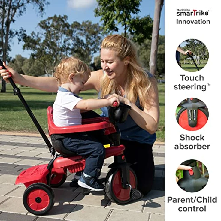 smarTrike Breeze S 6050500 3 in 1 Multifunktionales Dreirad, Anpassbares Dreirad in Rot für Kinder von 15-36 Monaten – Bild 2