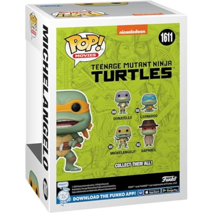 Funko Pop! Movies: Teenage Mutant Ninja Turtles (TMNT) - Michelangelo Sausage Link Nunchucks - 9,5 cm Vinyl-Sammelfigur, offizielles Merchandise für TMNT 1990 Fans – Bild 3