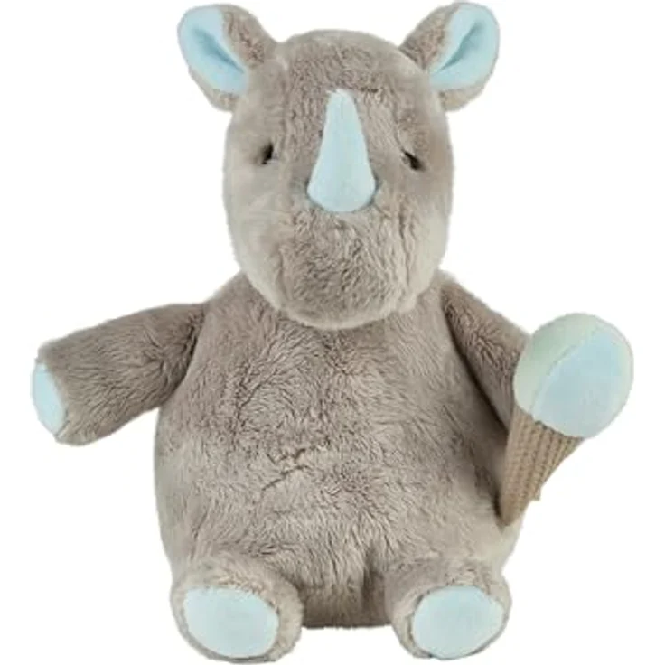 Sterntaler Kuscheltier M Noah, weiches Stofftier mit Polyesterwatte und Granulat, EIS in der Hand, 17 × 14 × 14 cm – grau – Bild 3
