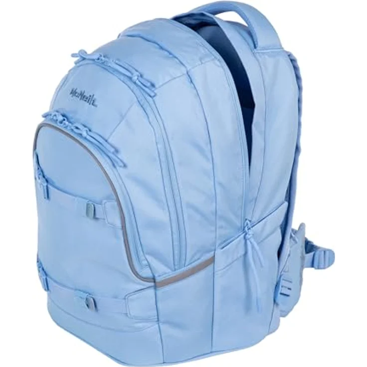 McNeill Schulrucksack MILO, hellblau, mit gepolsterten Rückriemen, Air-Flow Rückensystem und Organizer-Fächern – Bild 1