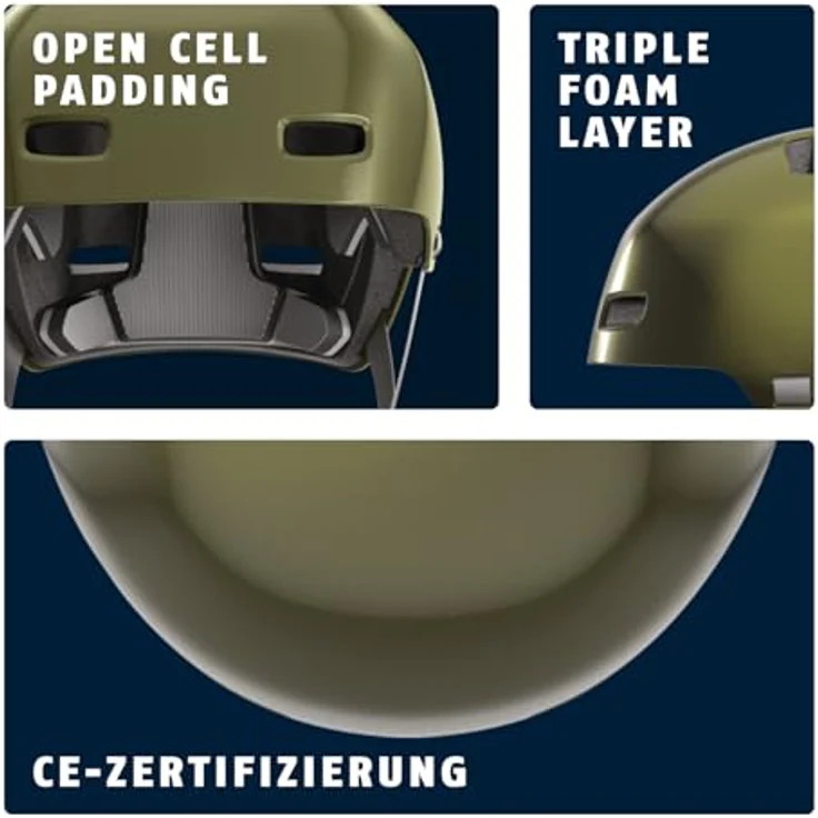Abus Indy Helm, Dirtbike Helm in Pepper Green, M 54-58 cm, max. Sicherheitsfunktionen – Bild 4