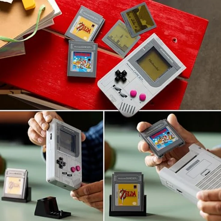 LEGO Super Mario Game Boy, Spielzeug für Erwachsene mit 2 Modulen inkl. Zelda und Stand, kreativer Baukasten für Gaming Fans - 72046 – Bild 4