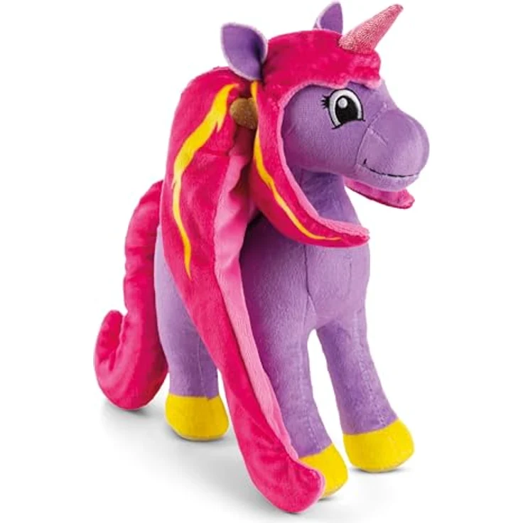 NICI Lissy PONY Einhorn Mandy, 22cm Plüsch Kuscheltier mit pinkfarbenem Glitzerhorn und bunten Farben, ideal zum Kuscheln und Spielen – Bild 1