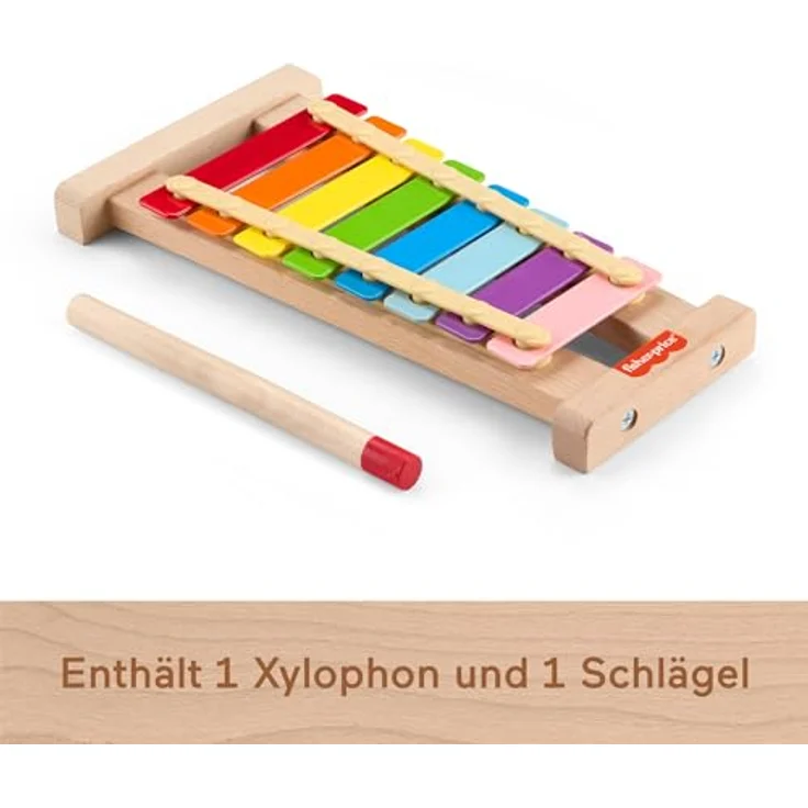 Fisher-Price® Holz-Xylophon, spielerisches Musikinstrument aus FSC-zertifiziertem Holz mit bunten Klangstäben – Bild 5