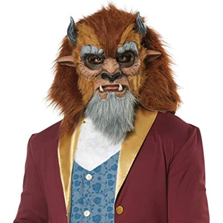 California Costumes Storybook Beast Adult Costume, Medium, Frack mit Jabot und Vollgesichtsmaske, 100% Polyester, handwaschbar – Bild 3
