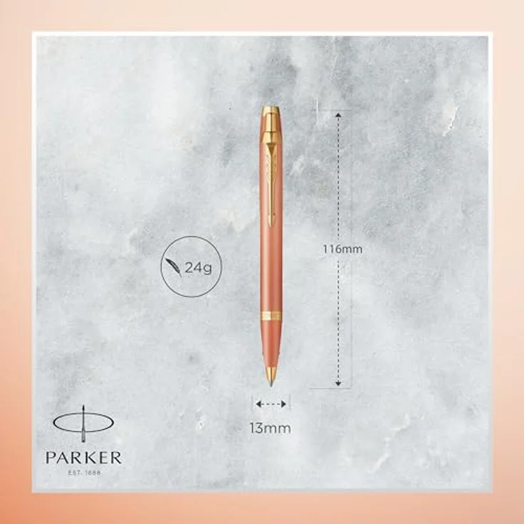 Parker Pen IM Writing Rituals Orange GT, Kugelschreiber mit geschmeidiger Tintenabgabe, orange – Bild 3