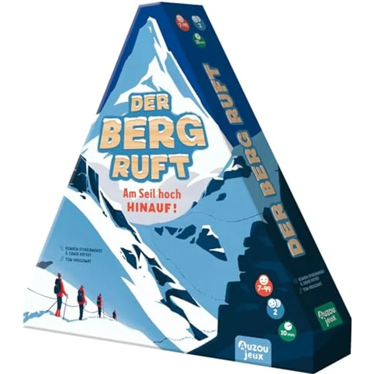 HUCH! AUZOU, Der Berg Ruft - Gesellschaftsspiel mit Holzspielbrett und 10 Figuren für 2 Spieler ab 7 Jahren, strategisches Klettern und Geschicklichkeitsspiel – Bild 1