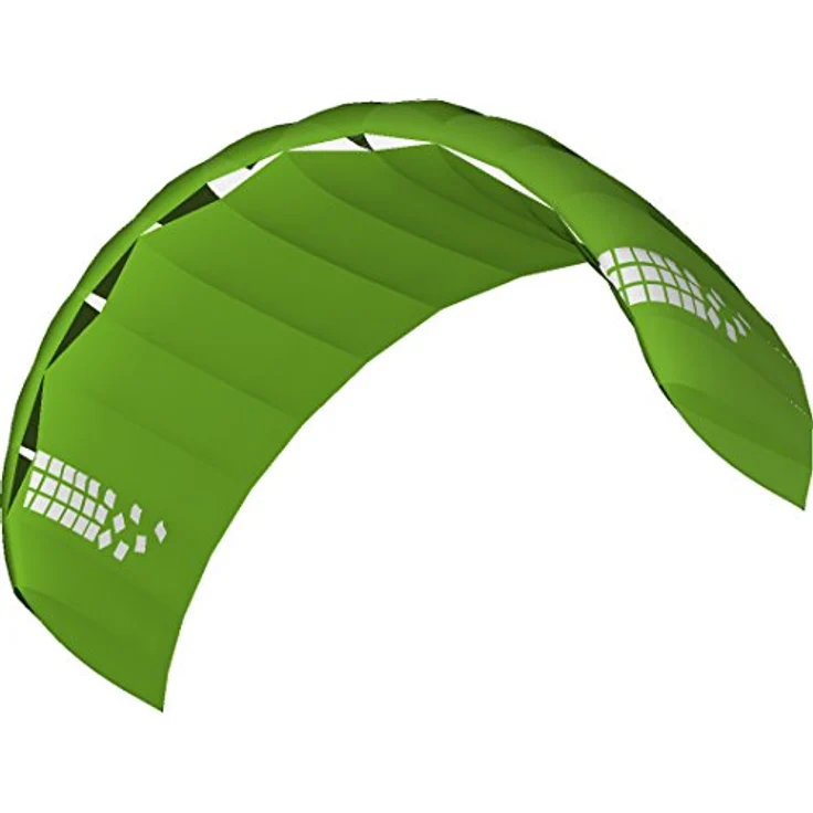 HQ HIGH QUALITY DESIGN HQ4-Kites 118213 - Beamer 3.0 Green, Vierleiner Lenkmatte Handlekite, Fläche: 3.0qm, Spannweite: 324cm, inkl. 200/120kp Dyneemaschnüre 4x20m auf Quad-Handles, 3-26 Knoten – Bild 1