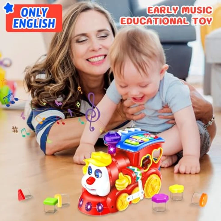 Baby Spielzeug ab 1 Jahr Mädchen Junge Komisch Roter Auto Baby Spielzeug ab 6 9 12 18 Monate mit Musik/Licht Kinderspielzeug ab 1 2 Jahre Kinder Spielzeug Geschenk 1 Jahre Frühes Lernen für Kleinkind – Bild 3