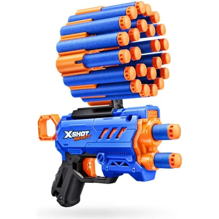 XSHOT Insanity Mikro-Blaster, Outdoor-Spielzeugblaster mit 48 Air-Pocket-Technologie Schaumstoffdarts und 30m Reichweite für Kinder und Erwachsene ab 8 Jahren – Bild 3