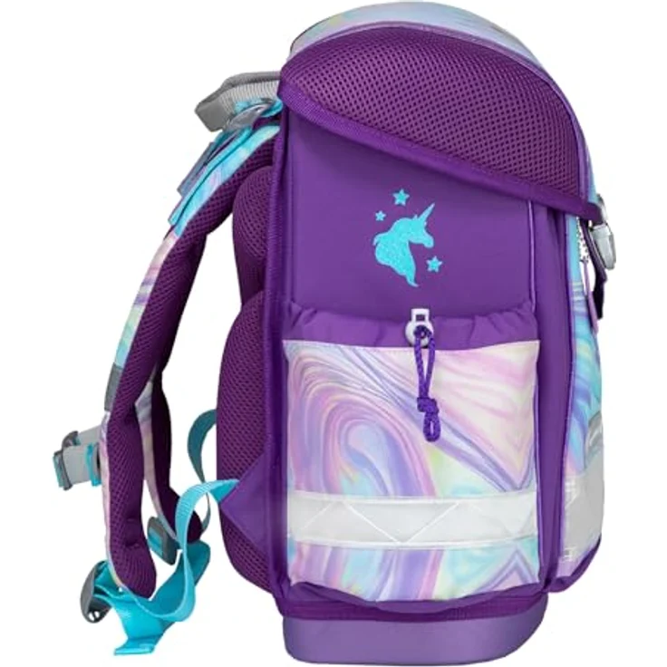 Belmil Classy Schulranzen Set 4-teilig (403-13/AG/S) (Unicorn Dream) - Ergonomisches Schulranzen-Set für die Grundschule, leicht, wasserdicht, AGR geprüft – Bild 4