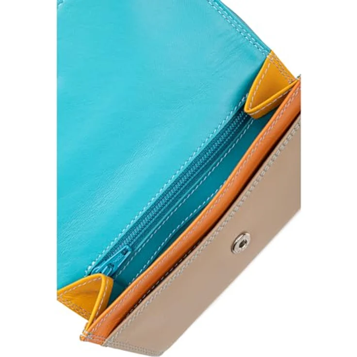 Mywalit Geldbörse Leder, 13 cm x 10 cm x 3 cm, blau, 100% Leder – Bild 3