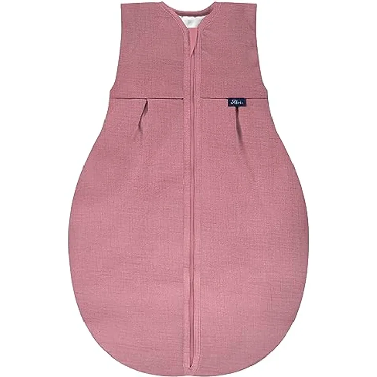 Alvi 4-Season Mull-Schlafsack 4-Jahreszeiten Schlafsack Babyschlafsack Kinderschlafsack ohne Ärmel (80 cm, Fox Glove)
