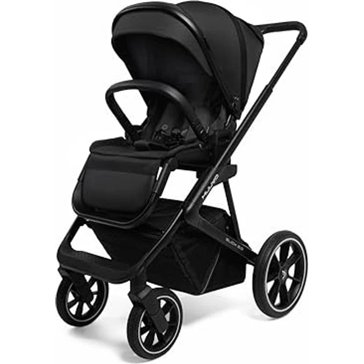 Muuvo Slick 2.0, Multifunktionaler 2-in-1 Kinderwagen mit großen Gelrädern, Federung und 3D-Airflow-Belüftung, Farbe: Schwarz (Klassisch) – Bild 4
