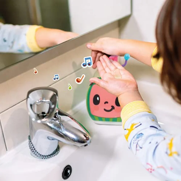 WOW! STUFF CoComelon Seifenspender und Zahnbürstenhalter, musikalisches Vorschul-Lernspielzeug mit Kinderreimen, für Altersgruppen 2-5 Jahre – Bild 4
