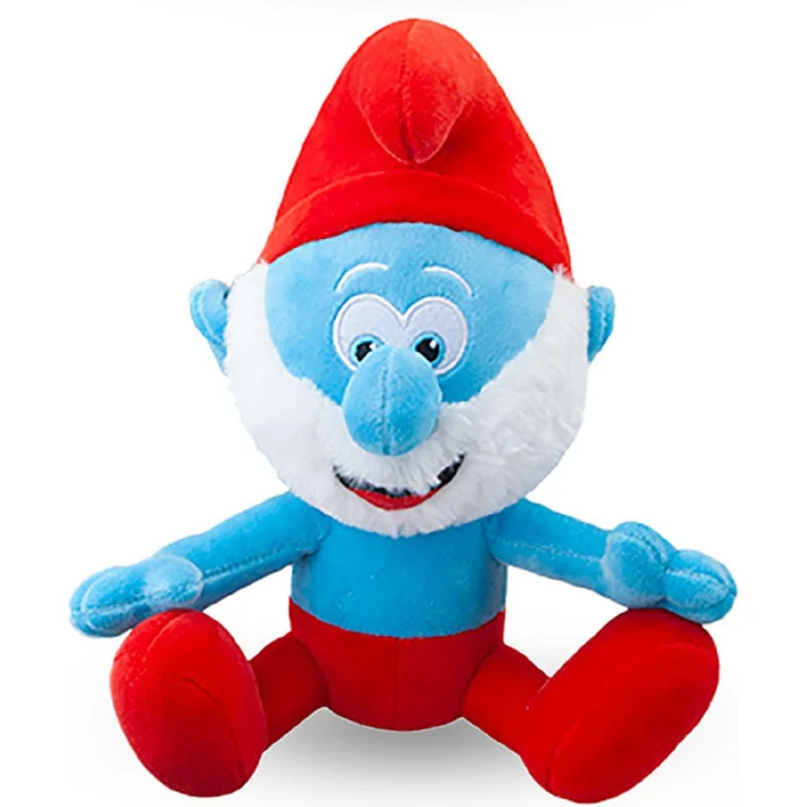 PMS Kuscheltier Die Schlümpfe Plüschtier Papa Schlumpf 22 cm, sitzend, waschbar, für Kinder ab 1 Jahr - blau