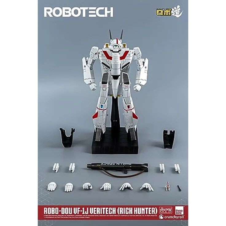 threezero Robotech: ROBO-DOU VF-1J Veritech (Rick Hunter), 20,3 cm Transformierbare Figur mit 109 Gelenkpunkten und Zubehör – Bild 3