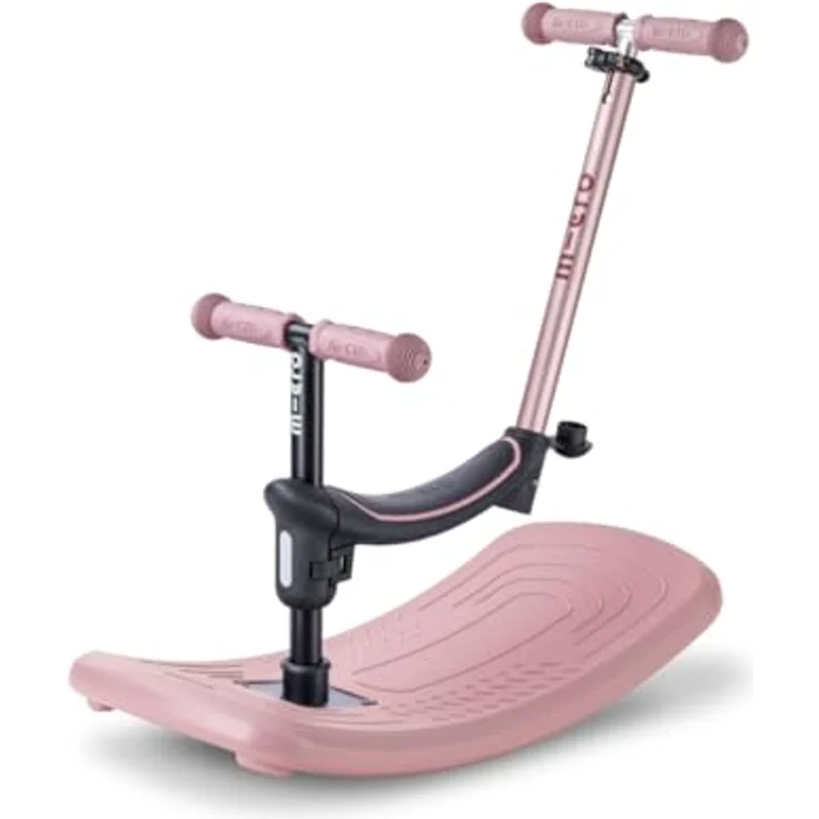MICRO mini micro Deluxe Rock & go LED, 6-in-1 Scooter für Kinder von 1 bis 6 Jahren, Dusty Rose, mit Wippe und höhenverstellbarer Lenkstange – Bild 1