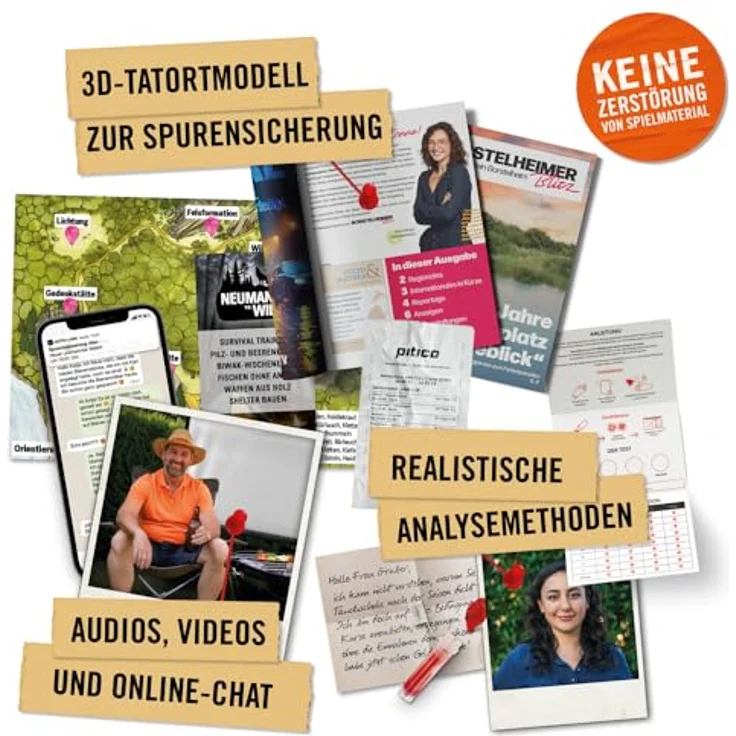 Hidden Games Tatort - Campingkiller - Realistisches Krimispiel für 1-6 Personen, multimediales Detektivspiel, 3D-Tatortmodell, ab 14 Jahren – Bild 3