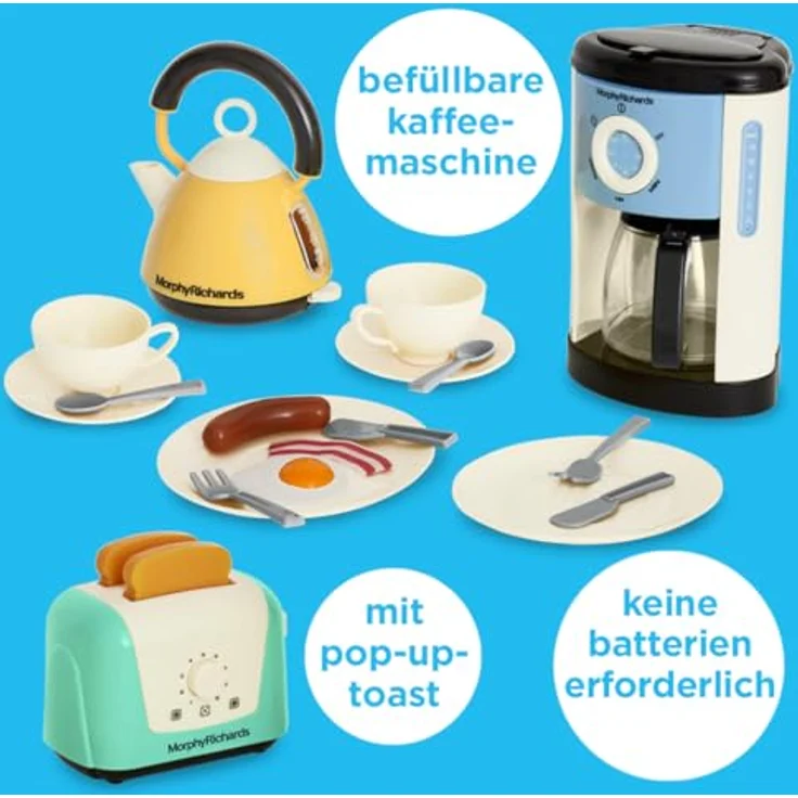 Casdon Morphy Richards Küchenset, Spielzeug-Küchengeräte für Kinder ab 3 Jahre, inklusive Toaster, Kaffeemaschine, Wasserkocher und mehr! – Bild 2