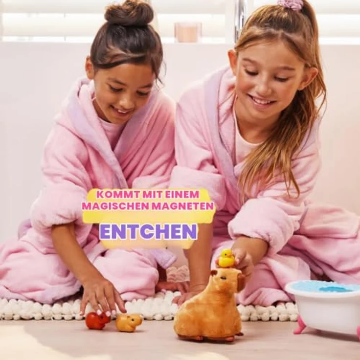 Pets Alive Mommy Capybara and Baby Surprise, interaktive Kuscheltiermutti mit 2-3 versteckten Baby-Capybaras, realistische Lauf- und Geräuschfunktion – Bild 5