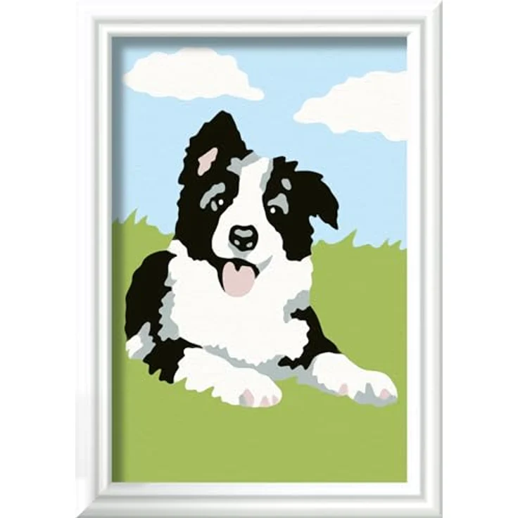 Ravensburger Malen nach Zahlen 23759 - Border Collie Welpe - Kinder ab 7 Jahren – Bild 2