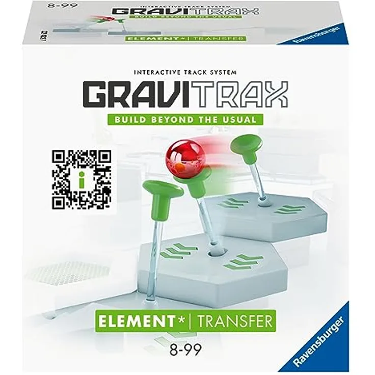 Ravensburger GraviTrax Element Transfer - Zubehör für das Kugelbahnsystem. Kombinierbar mit allen GraviTrax Produktlinien, Starter-Sets, Extensions und Elements, Konstruktionsspielzeug ab 8 Jahren