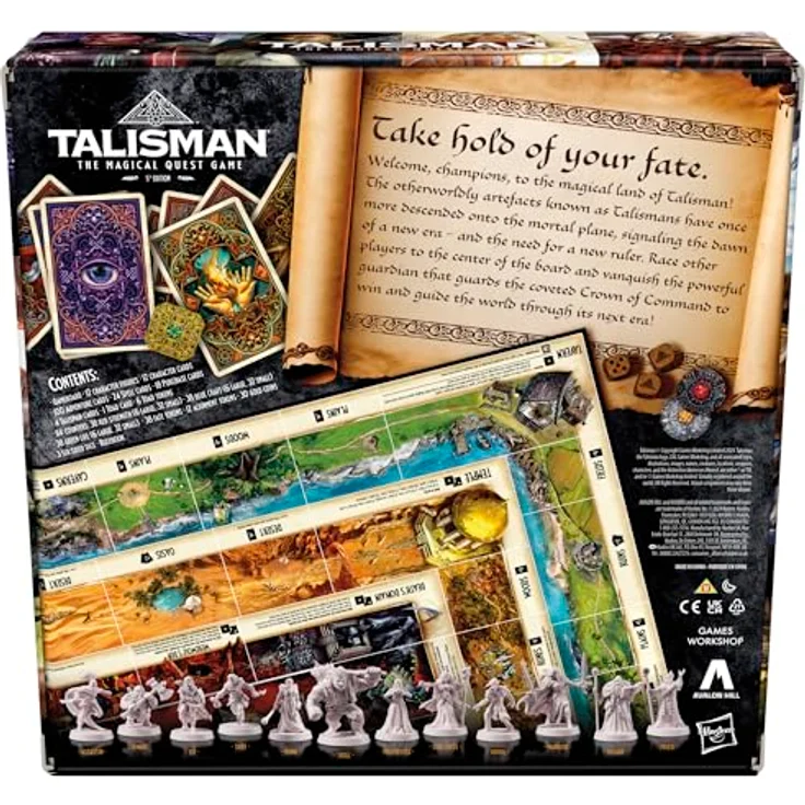 Hasbro Gaming Talisman: The Magical Quest Game, Brettspiel für 2-6 Spieler ab 12 Jahren mit 12 Charakteren und umfangreichen Abenteuerkarten – Bild 22