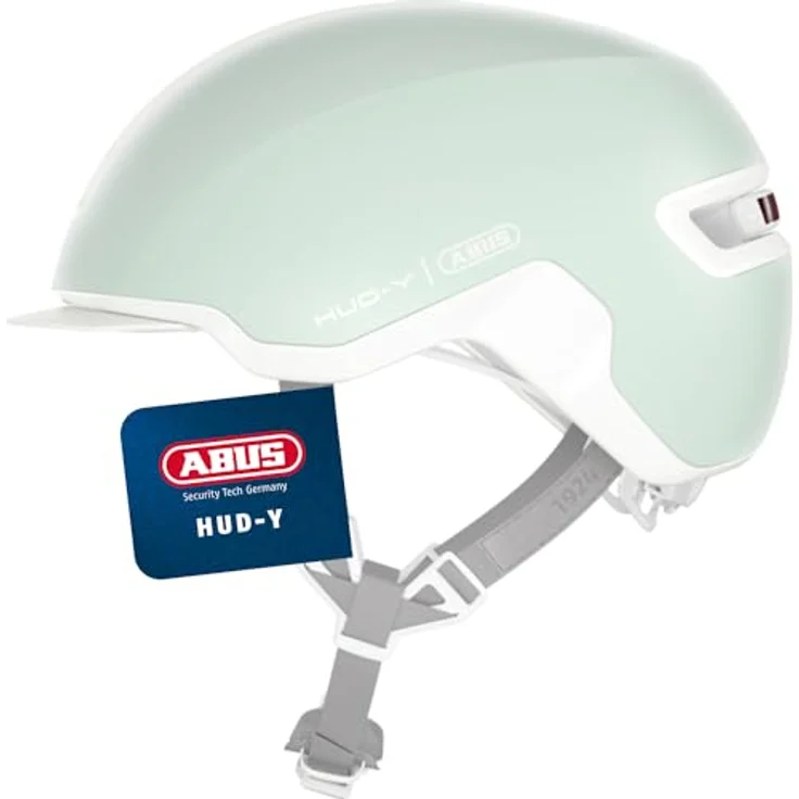 ABUS HUD-Y, Kinderfahrradhelm mit magnetischem aufladbarem LED-Rücklicht und Magnetverschluss, urbanes Design für Damen und Herren – Bild 1