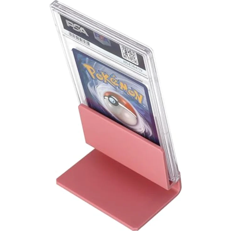 Feldherr 5er Set Kartenständer rosé für Graded Cards & Slabs, stabiler Kunststoff, optimaler Präsentationswinkel 10° – Bild 3