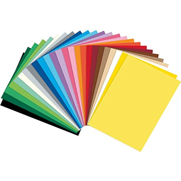 folia 6499 - Tonpapier Mix, DIN A4, 130 g/m², 100 Blatt sortiert in 25 Farben, zum Basteln und kreativen Gestalten von Karten, Fensterbildern und für Scrapbooking – Bild 2