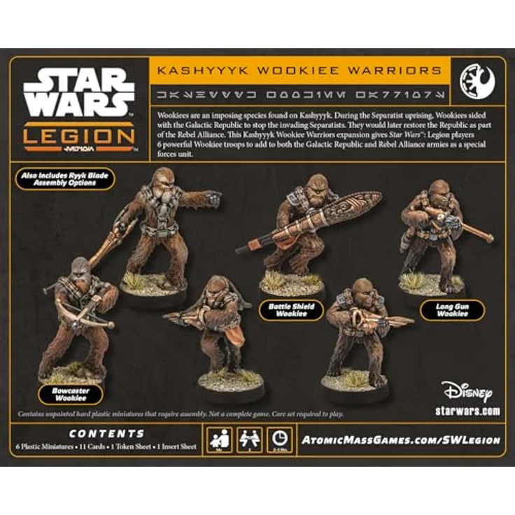 Atomic Mass Games AMGD1244 - Star Wars Legion - Kashyyyk Wookiee Warriors, Miniaturenspiel mit 6 Wookiee-Trupplern und 11 Karten, für 2 Spieler ab 14 Jahren – Bild 4