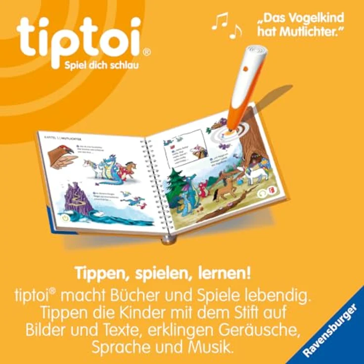 Ravensburger tiptoi® Darro Drache und die Sache mit dem Mut, Lernbuch mit Sound über den Umgang mit Gefühlen, für Kinder von 4-7 Jahren – Bild 4