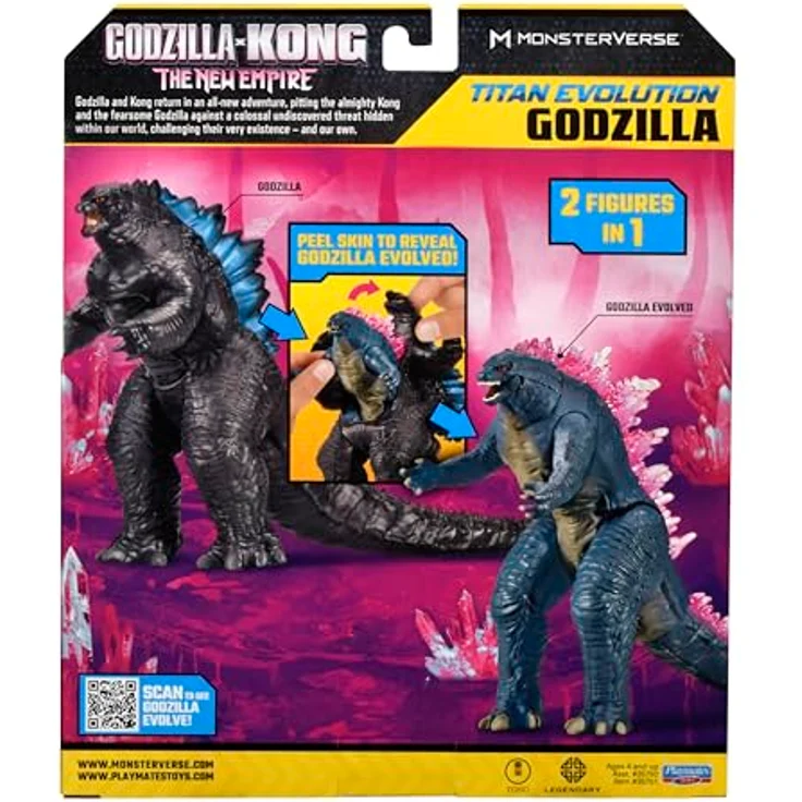 MonsterVerse Godzilla x Kong: The New Empire, 7-Inch Titan Evolution Godzilla Action Figure, detailreiche Sammelfigur mit abnehmbarer Haut und vielen Gelenkpunkten, geeignet für Kinder ab 4 Jahren – Bild 3