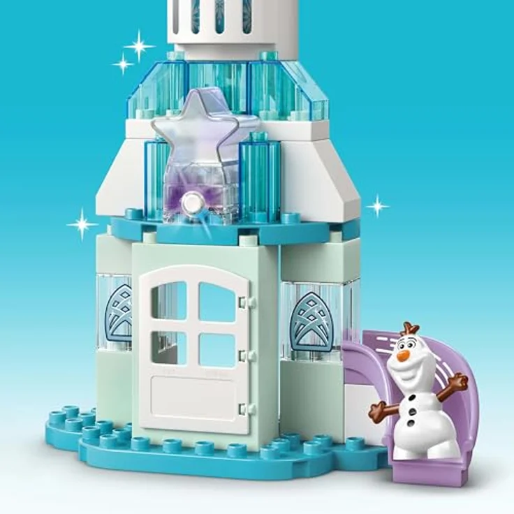 LEGO DUPLO Disney Frozen Annas und Elsas Party im Eispalast (10455) mit Figuren, aufklappbarem Schloss und mehrfarbigem Lichtstein für kreatives Spielen ab 2 Jahren – Bild 5