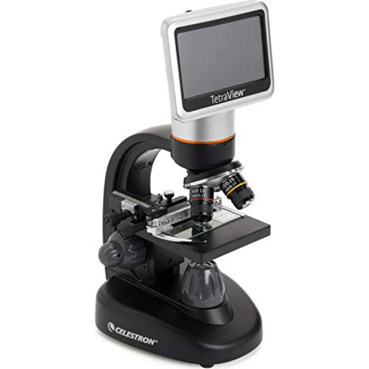Celestron TetraView digitales Mikroskop mit 5 MP Kamera, 40-400x Vergrößerung, 4,3 Zoll Touchscreen, durchlicht LEDs, um 180° drehbarer Kopf – Bild 5