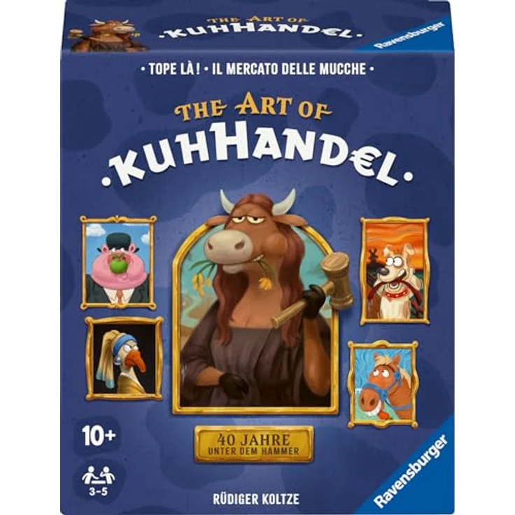 Ravensburger Kuhhandel 40th Birthday, Jubiläumsausgabe mit Holz-Versteigerungshammer und neuen Spielvarianten, für 3-5 Spieler ab 10 Jahren – Bild 2
