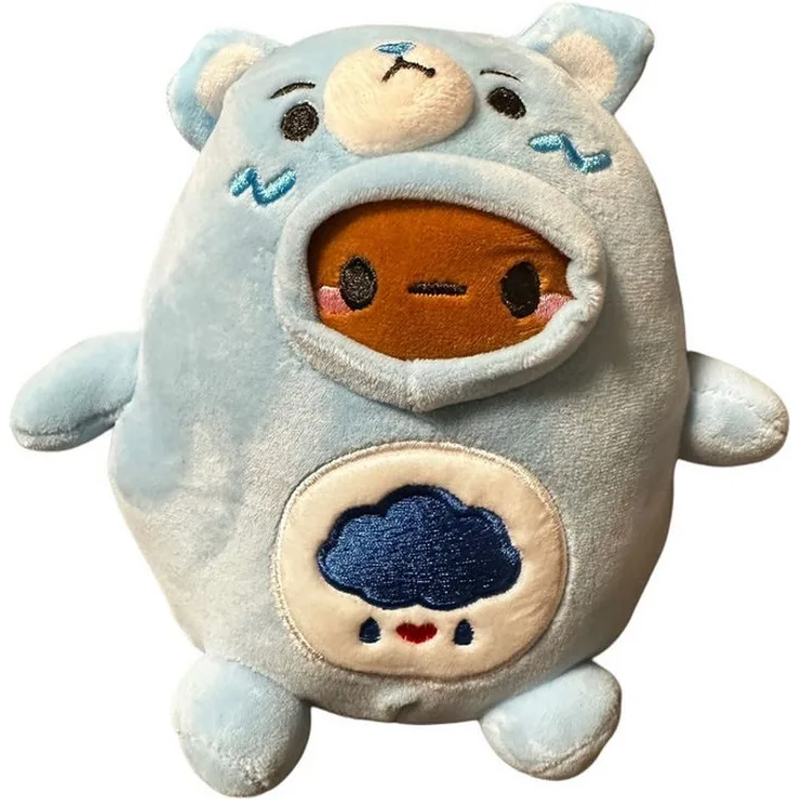 Kawaii Kuscheltier Kawaii Glücksbärchi Kuscheltier Plüsch 17 Plüsch Brumm Bärchi blau (1-St), Glücksbärchi Plüschtier Figur Plüschtier, weiches kuscheliges Material, handwaschbar, 17 cm - blau