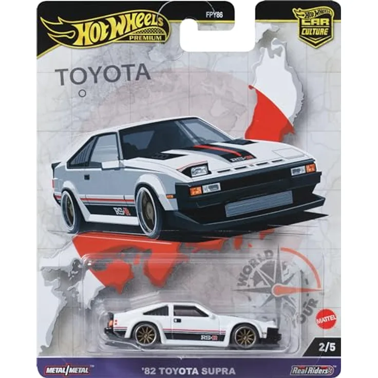 Hot Wheels '82 Toyota Supra HRV97, 1:64 Die-Cast Spielzeug-Rennwagen aus der Car Culture Circuit Legends Kollektion