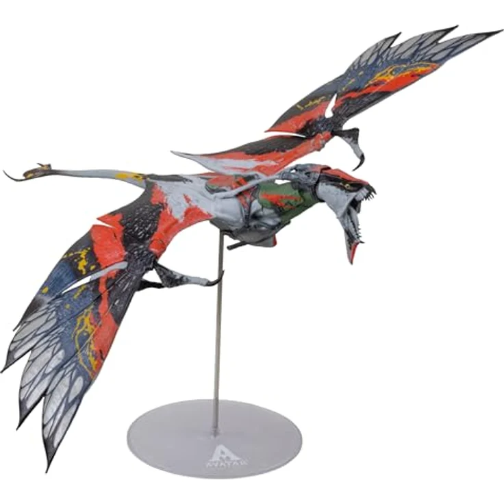 McFarlane Toys Avatar: Fire and Ash Actionfigur Quaritch's new Banshee, detailreich und beweglich, inklusive Ständer, kompatibel mit 7-Zoll-Figuren – Bild 1