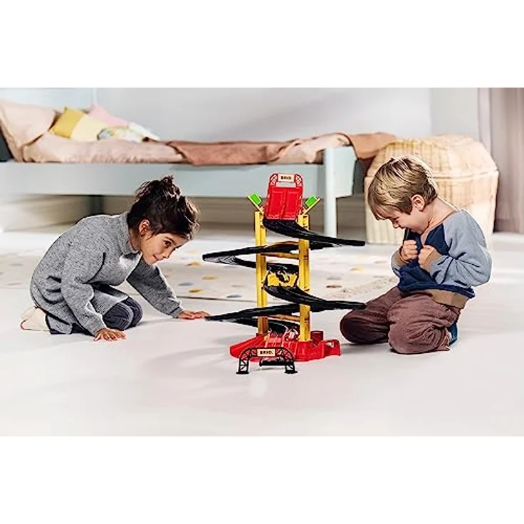 BRIO 30550 - Rennbahn-Turm mit Zwei Rennwagen - Rennwagen-Spielzeugset für Kinder ab 3 Jahren – Bild 4