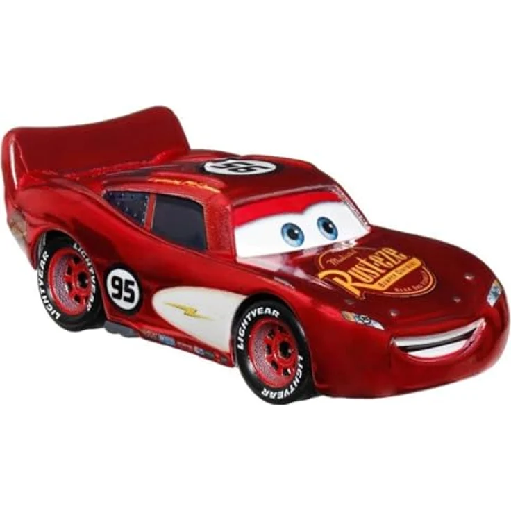 Disney Cars Radiator Springs Lightning McQueen HTX82, Spielzeug-Rennwagen im Maßstab 1:55 aus Metall, geeignet für Kinder ab 3 Jahren – Bild 3