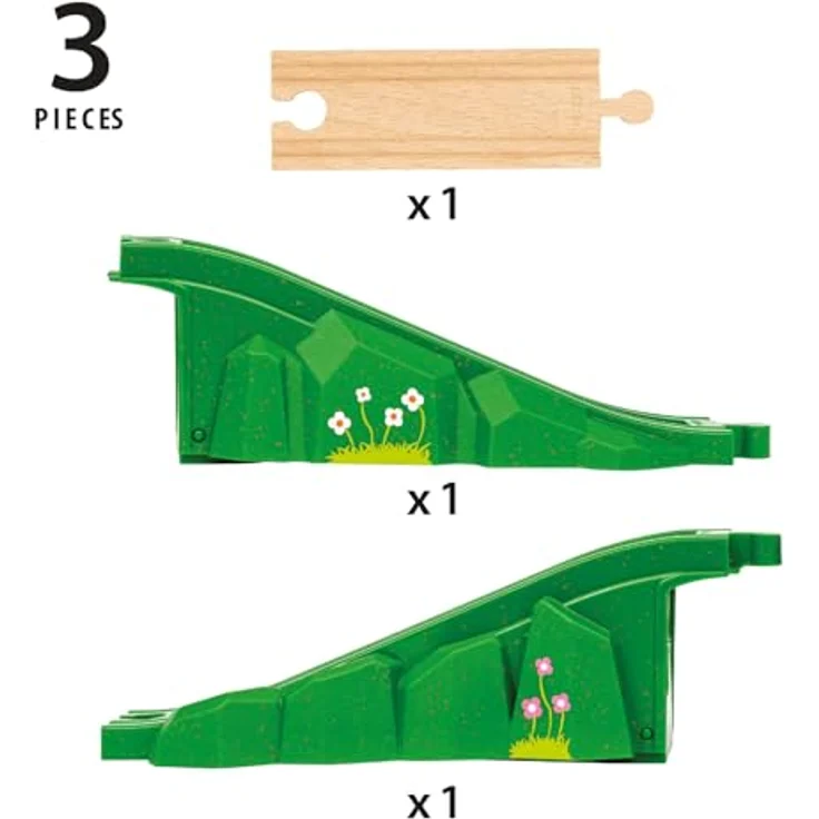 BRIO® Spielzeugeisenbahn-Brücke, Modulare Brücke, Made in Europe, FSC®-zertifiziert, robust und stabil – Bild 2