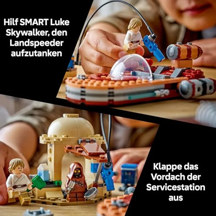 LEGO Star Wars 75420 SMART Play: Lukes Landspeeder, interaktives Spielzeug mit SMART Tag und Luke Skywalker Minifigur, inkl. Tankstelle und Droiden, ab 6 Jahren – Bild 3