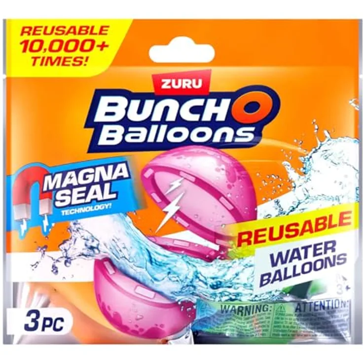 Zuru Wasserballons, wiederverwendbar und magnetisch, 3er Pack, Spritzspielzeug für Sommersch Spaß