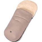 MOON PREMIUM Fußsack sand, vielseitig einsetzbar mit herausnehmbarem Teddyfell-Innenfutter für ganzjährige Nutzung