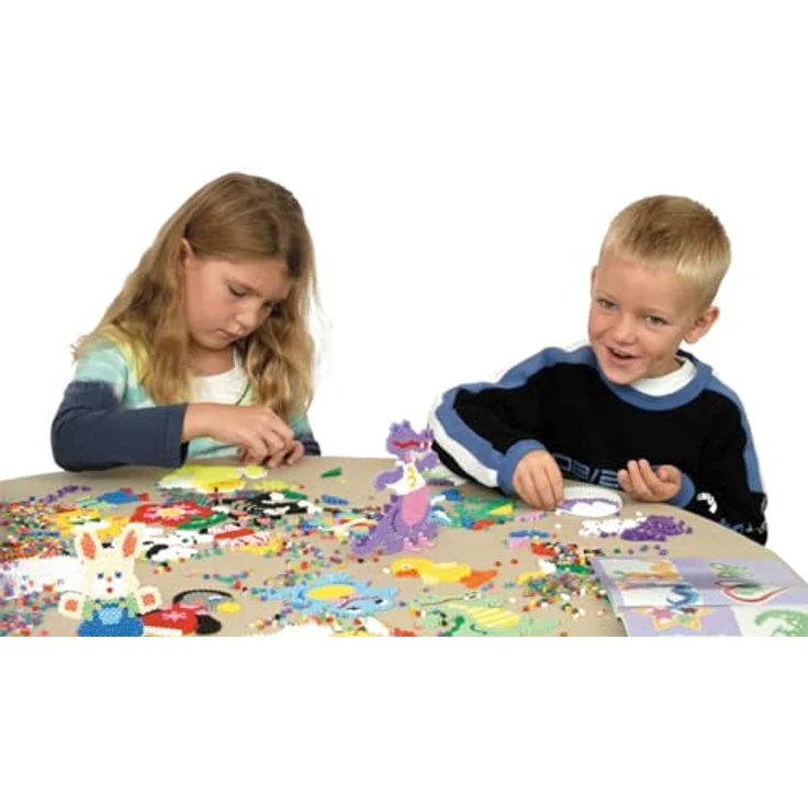 Hama Bügelperlen Hama Blister Dinosaurier, Midi-Bügelperlen Set mit 450 Perlen, 1 Dino Stiftplatte und Bügelpapier, Ø 5 mm, für Kinder ab 5 Jahren – Bild 7