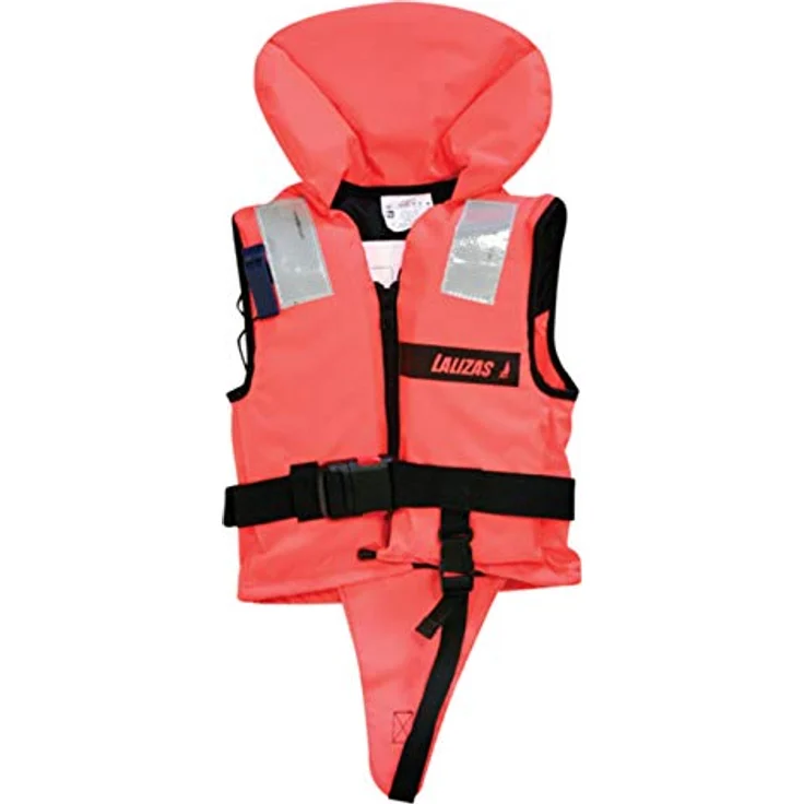 Lalizas Rettungsweste 10-20kg Schwimmweste ISO 12402-4 Feststoffweste 100N Kinder, Orange, mit Schutzkragen und Signalpfeife – Bild 1